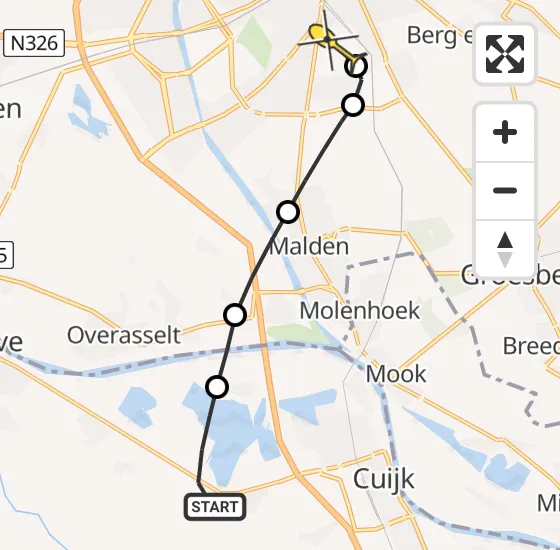 Vlucht Traumahelikopter PH-MAA van Beers NB naar Radboud Universitair Medisch Centrum op dinsdag 26 november 2024 23:37