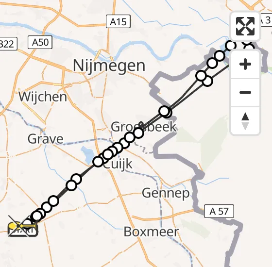 Vlucht Traumahelikopter PH-MAA van Vliegbasis Volkel naar Vliegbasis Volkel op woensdag 27 november 2024 12:14