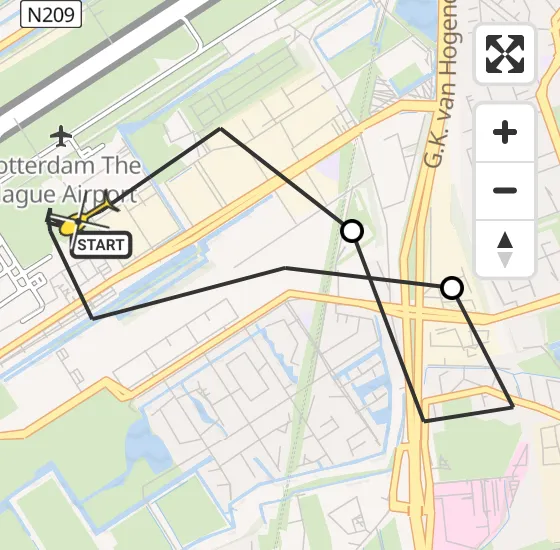 Vlucht Traumahelikopter PH-UMC van Rotterdam The Hague Airport naar Rotterdam The Hague Airport op woensdag 27 november 2024 14:10