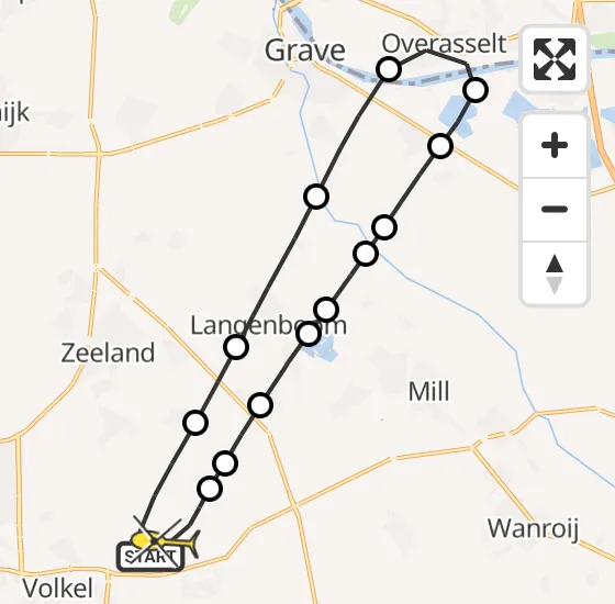 Vlucht Traumahelikopter PH-MAA van Vliegbasis Volkel naar Vliegbasis Volkel op woensdag 27 november 2024 14:56