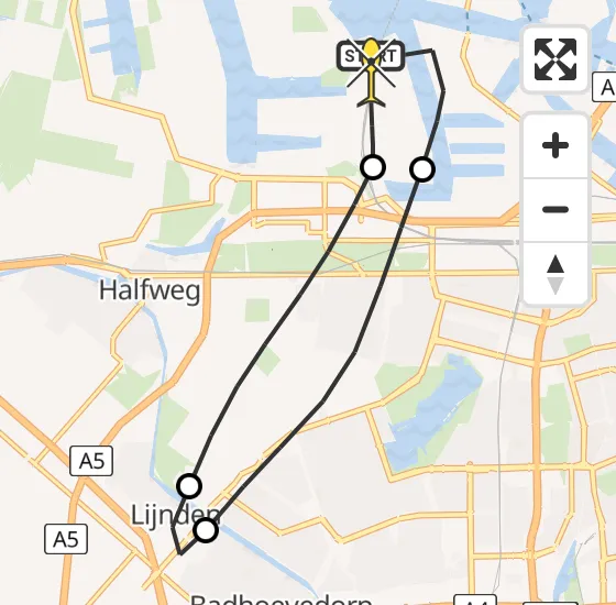 Vlucht Traumahelikopter PH-LLN van Amsterdam Heliport naar Amsterdam Heliport op woensdag 27 november 2024 22:15