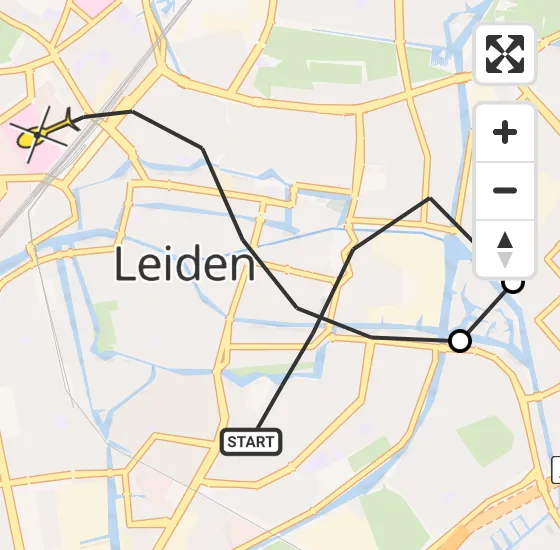 Vlucht Traumahelikopter PH-UMC van Leiden naar Leiden op donderdag 28 november 2024 9:27