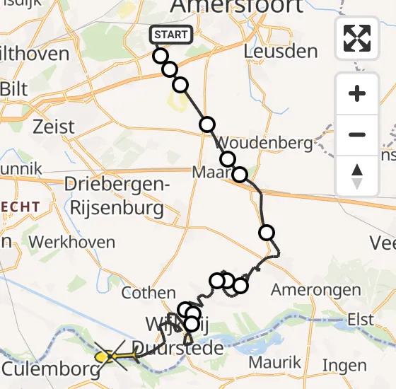 Vlucht Politiehelikopter PH-PXX van Soest naar Wijk bij Duurstede op donderdag 28 november 2024 13:24