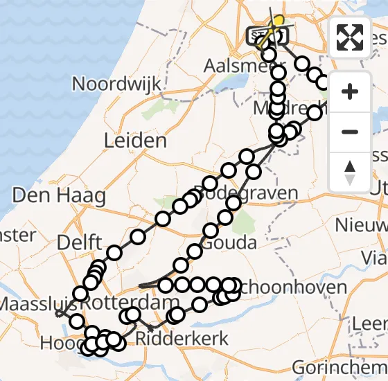 Vlucht Politiehelikopter PH-PXD van Schiphol naar Schiphol op donderdag 28 november 2024 16:07