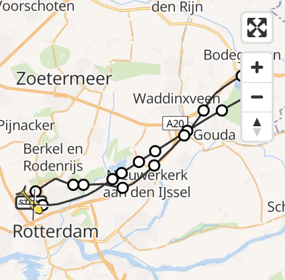 Vlucht Traumahelikopter PH-UMC van Rotterdam The Hague Airport naar Rotterdam The Hague Airport op donderdag 28 november 2024 17:40