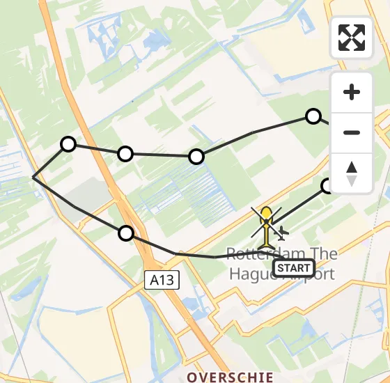 Vlucht Traumahelikopter PH-UMC van Rotterdam The Hague Airport naar Rotterdam The Hague Airport op donderdag 28 november 2024 17:58