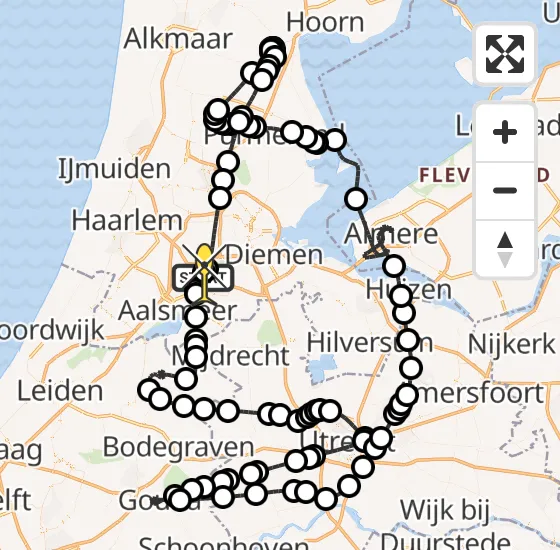 Vlucht Politiehelikopter PH-PXD van Schiphol naar Schiphol op donderdag 28 november 2024 20:12