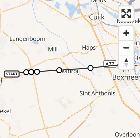 Vlucht Traumahelikopter PH-MAA van Vliegbasis Volkel naar Beugen op vrijdag 29 november 2024 8:10