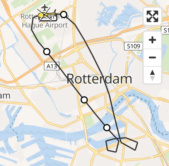 Vlucht Traumahelikopter PH-UMC van Rotterdam The Hague Airport naar Rotterdam The Hague Airport op vrijdag 29 november 2024 8:22