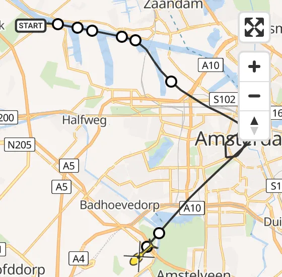 Vlucht Politiehelikopter PH-PXF van Velsen-Zuid naar Schiphol op vrijdag 29 november 2024 10:39