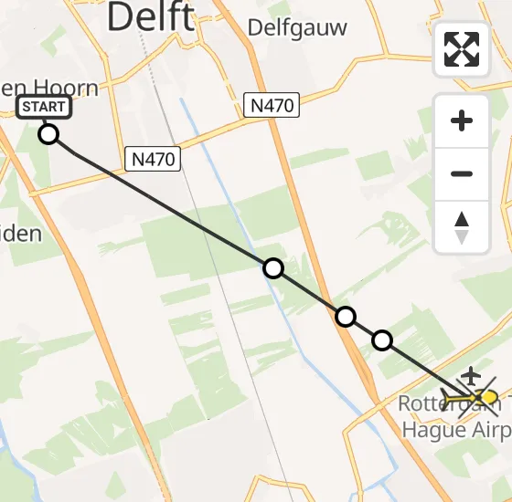 Vlucht Traumahelikopter PH-UMC van Den Hoorn naar Rotterdam The Hague Airport op vrijdag 29 november 2024 13:21