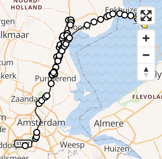 Vlucht Politiehelikopter PH-PXD van Schiphol naar Lelystad op vrijdag 29 november 2024 15:16