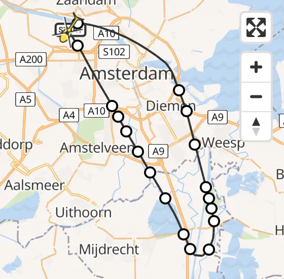 Vlucht Traumahelikopter PH-LLN van Amsterdam Heliport naar Amsterdam Heliport op vrijdag 29 november 2024 17:35