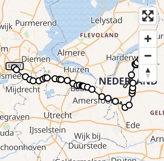 Vlucht Politiehelikopter PH-PXX van Schiphol naar Vierhouten op vrijdag 29 november 2024 19:05