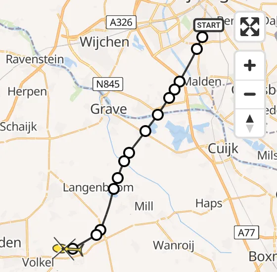 Vlucht Traumahelikopter PH-MAA van Radboud Universitair Medisch Centrum naar Vliegbasis Volkel op vrijdag 29 november 2024 22:39