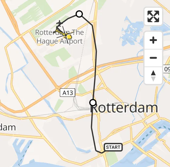 Vlucht Traumahelikopter PH-UMC van Erasmus MC naar Rotterdam The Hague Airport op zaterdag 30 november 2024 8:15