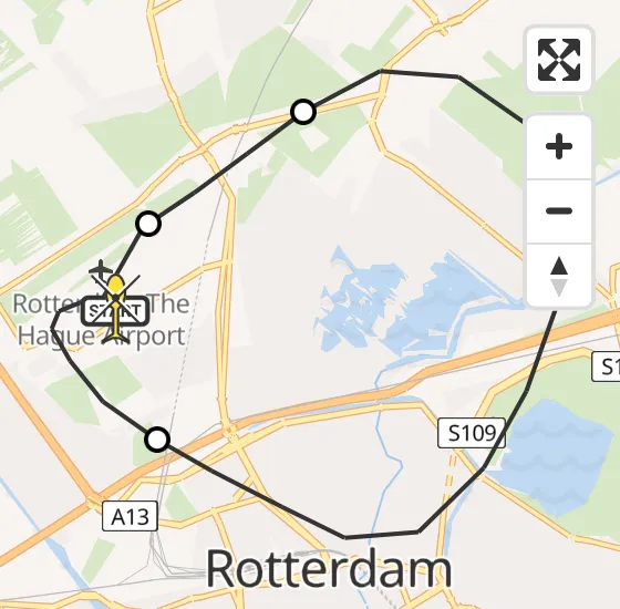 Vlucht Traumahelikopter PH-UMC van Rotterdam The Hague Airport naar Rotterdam The Hague Airport op zondag 1 december 2024 4:39