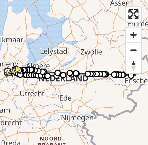 Vlucht Politiehelikopter PH-PXD van Schiphol naar Schiphol op zondag 1 december 2024 10:27