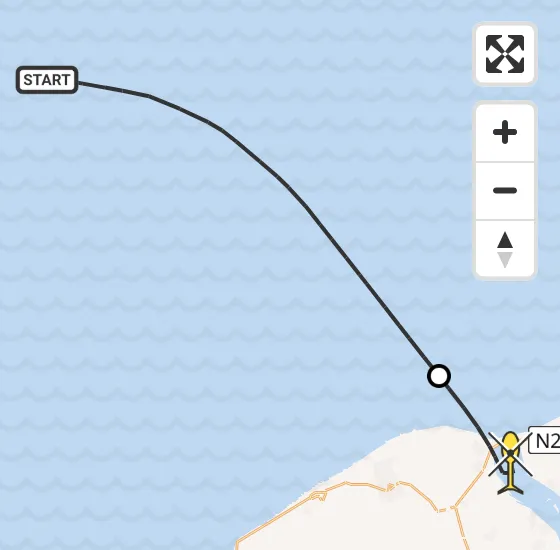 Vlucht Kustwachthelikopter PH-NCG van  naar Vrouwenpolder op dinsdag 3 december 2024 15:42