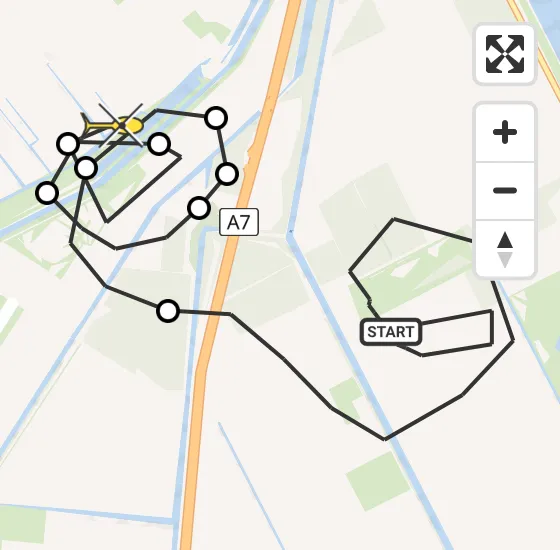 Vlucht Kustwachthelikopter PH-SAR van Wieringerwerf naar Hippolytushoef op dinsdag 3 december 2024 17:27