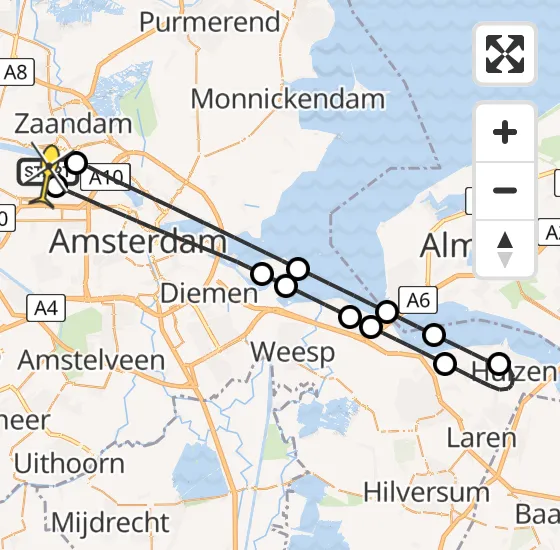 Vlucht Traumahelikopter PH-LLN van Amsterdam Heliport naar Amsterdam Heliport op dinsdag 3 december 2024 18:07