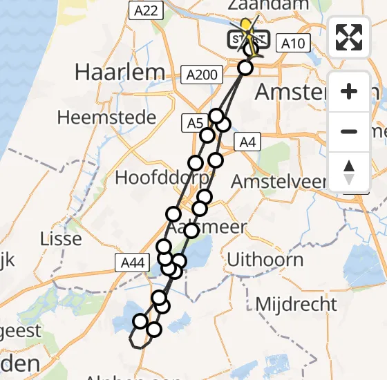 Vlucht Traumahelikopter PH-LLN van Amsterdam Heliport naar Amsterdam Heliport op dinsdag 3 december 2024 19:50