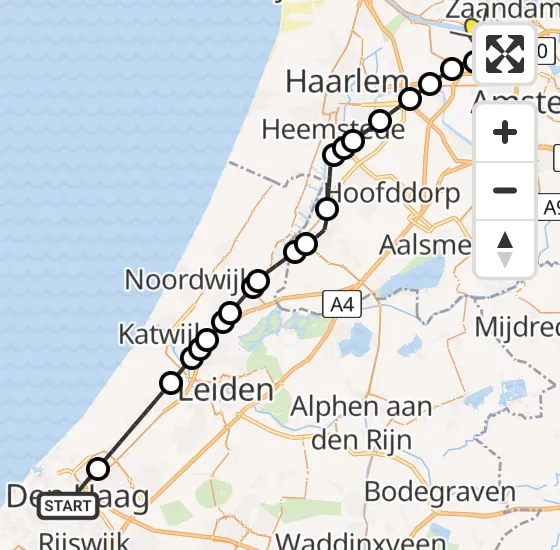 Vlucht Traumahelikopter PH-LLN van Den Haag naar Amsterdam Heliport op dinsdag 3 december 2024 21:26