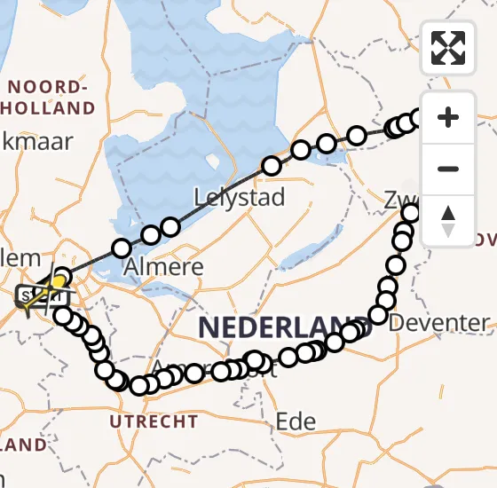 Vlucht Politiehelikopter PH-PXF van Schiphol naar Schiphol op woensdag 4 december 2024 9:22