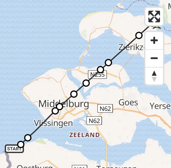 Vlucht Traumahelikopter PH-UMC van Cadzand naar Brouwershaven op woensdag 4 december 2024 9:42