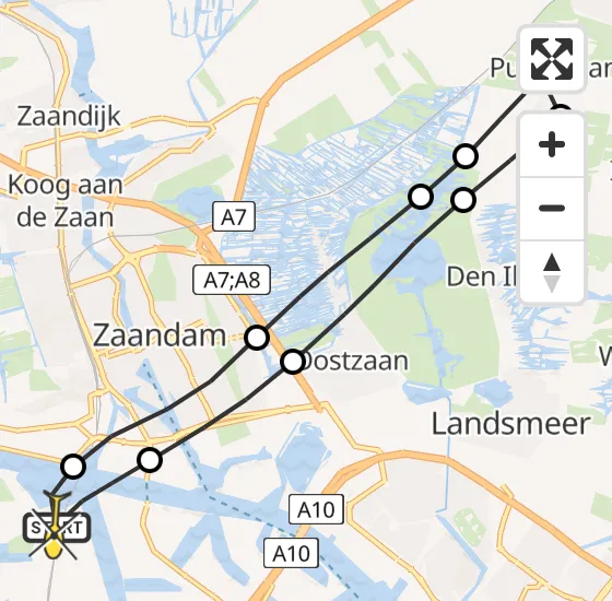 Vlucht Traumahelikopter PH-MAA van Amsterdam Heliport naar Amsterdam Heliport op woensdag 4 december 2024 14:22