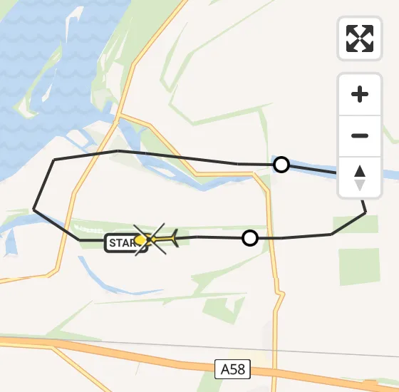 Vlucht Politiehelikopter PH-PXB van Vliegveld Midden-Zeeland naar Vliegveld Midden-Zeeland op woensdag 4 december 2024 18:41