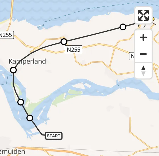 Vlucht Politiehelikopter PH-PXB van Vliegveld Midden-Zeeland naar Colijnsplaat op woensdag 4 december 2024 19:04