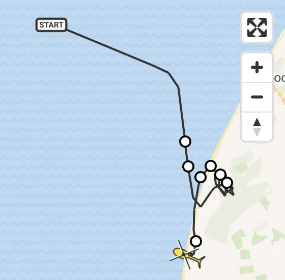 Vlucht Kustwachthelikopter PH-SAR van  naar Den Hoorn op vrijdag 13 december 2024 17:58