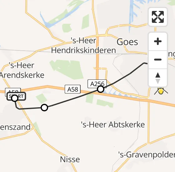 Vlucht Traumahelikopter PH-UMC van 's-Heer Abtskerke naar Kloetinge op zaterdag 14 december 2024 0:51