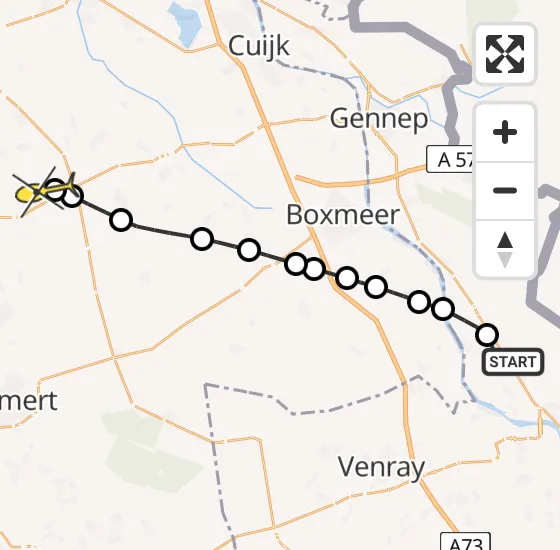 Vlucht Traumahelikopter PH-HVB van Well naar Volkel op zaterdag 14 december 2024 1:50