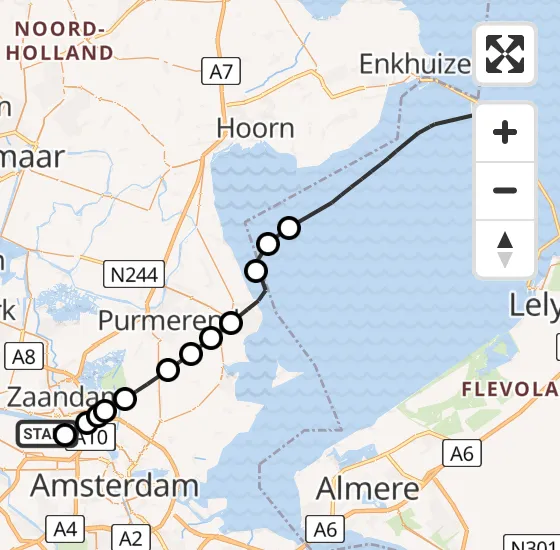 Vlucht Traumahelikopter PH-MAA van Amsterdam Heliport naar Lelystad op zaterdag 14 december 2024 14:03