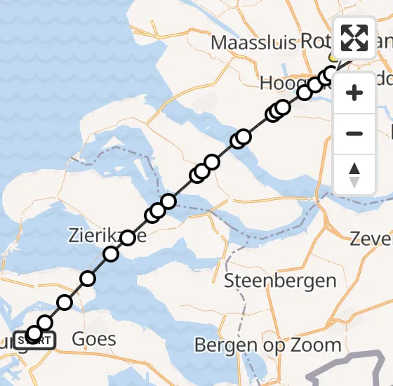 Vlucht Traumahelikopter PH-UMC van 's-Heer Arendskerke naar Erasmus MC op zaterdag 14 december 2024 17:52