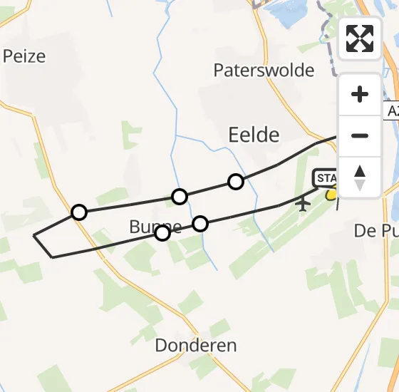 Vlucht Traumahelikopter PH-TTR van Groningen Airport Eelde naar Groningen Airport Eelde op zondag 15 december 2024 2:13