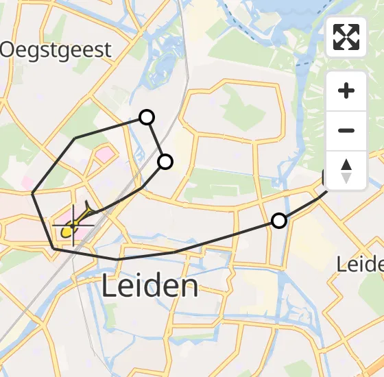 Vlucht Traumahelikopter PH-MAA van Leiderdorp naar Leiden op zondag 15 december 2024 3:04