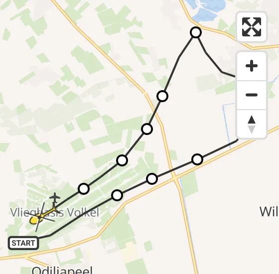 Vlucht Traumahelikopter PH-HVB van Vliegbasis Volkel naar Vliegbasis Volkel op zondag 15 december 2024 3:25