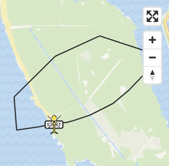 Vlucht Kustwachthelikopter PH-SAR van Makkum naar Makkum op zondag 15 december 2024 18:18