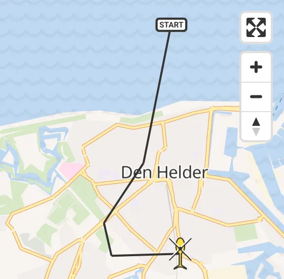 Vlucht Ambulancehelikopter PH-HOW van Den Helder naar Den Helder op zondag 15 december 2024 23:12