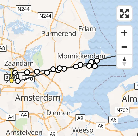 Vlucht Traumahelikopter PH-MAA van Amsterdam Heliport naar Amsterdam Heliport op maandag 16 december 2024 4:29