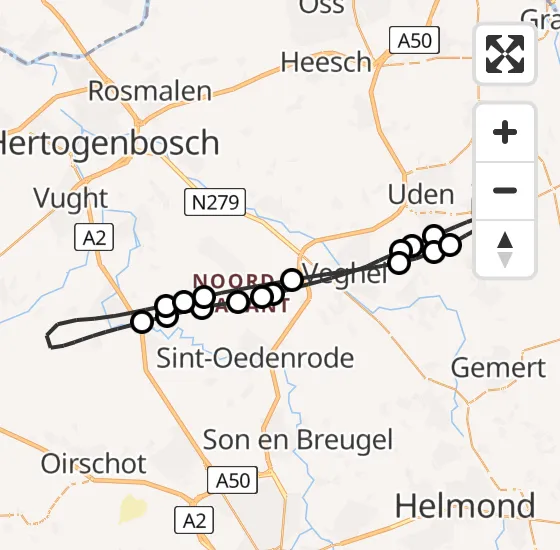 Vlucht Traumahelikopter PH-HVB van Vliegbasis Volkel naar Vliegbasis Volkel op maandag 16 december 2024 4:55