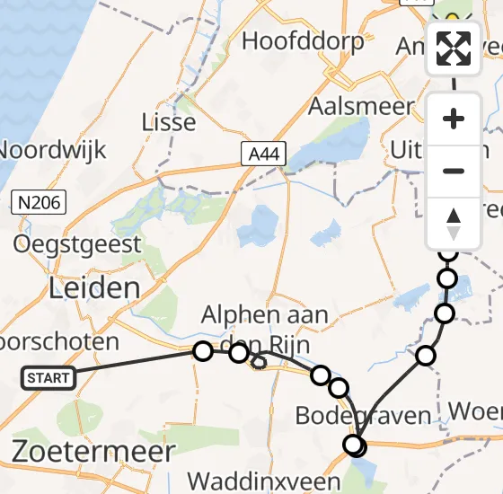 Vlucht Politiehelikopter PH-PXB van Leidschendam naar Amstelveen op maandag 16 december 2024 15:40