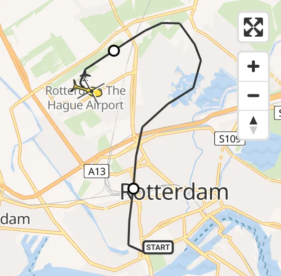 Vlucht Traumahelikopter PH-MAA van Erasmus MC naar Rotterdam The Hague Airport op maandag 16 december 2024 18:39