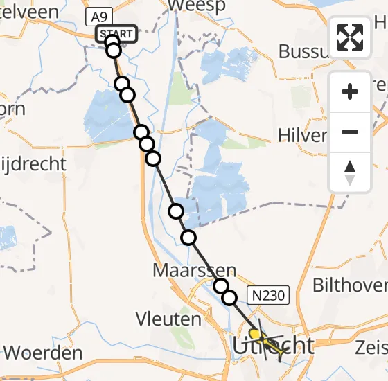 Vlucht Traumahelikopter PH-MAA van Academisch Medisch Centrum (AMC) naar Utrecht op maandag 16 december 2024 20:39