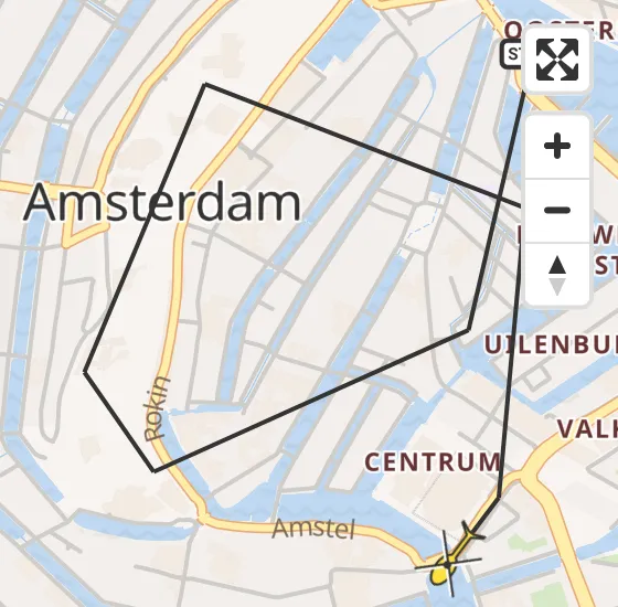 Vlucht Politiehelikopter PH-PXB van Amsterdam naar Amsterdam op maandag 16 december 2024 21:16