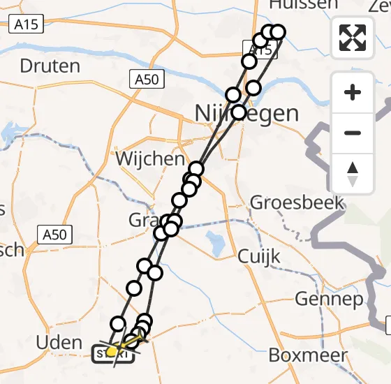 Vlucht Traumahelikopter PH-HVB van Vliegbasis Volkel naar Vliegbasis Volkel op dinsdag 17 december 2024 17:30