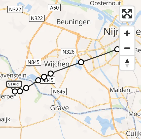 Vlucht Traumahelikopter PH-HVB van Ravenstein naar Radboud Universitair Medisch Centrum op dinsdag 17 december 2024 20:25